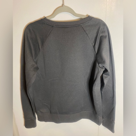Under Armour Womens Fleece Lined Polyester Crew Sweatshirt Grey Size Large - Picture 2 of 3
